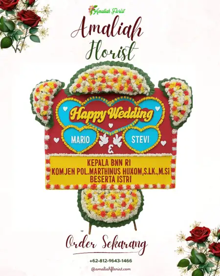 Papan Bunga Pernikahan Tlesah